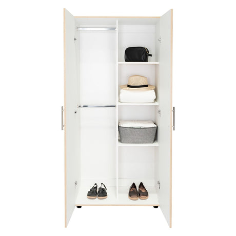 Closet Tera Rovere 80x180cm sin Cajones con 3 Entrepaños - Closets | Bylmo