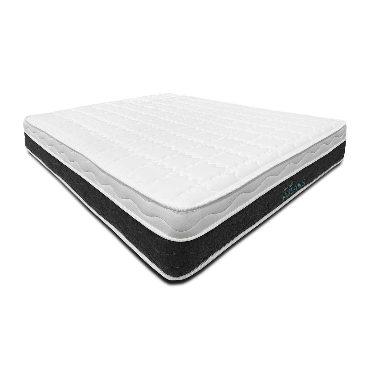 Combo Colchón Volans Blanco Semidoble 120 X 190 Cm Medio e Hipoalergénico