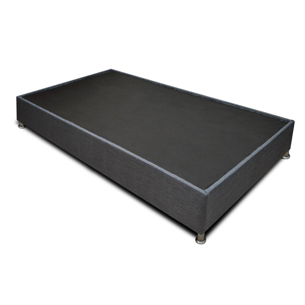 Combo Base Cama y Colchón DreamOn Antlia Gris Doble 140 cm Rectangular con Dos Almohadas