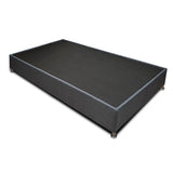 Combo Base Cama y Colchón DreamOn Antlia Gris Doble 140 cm Rectangular con Dos Almohadas