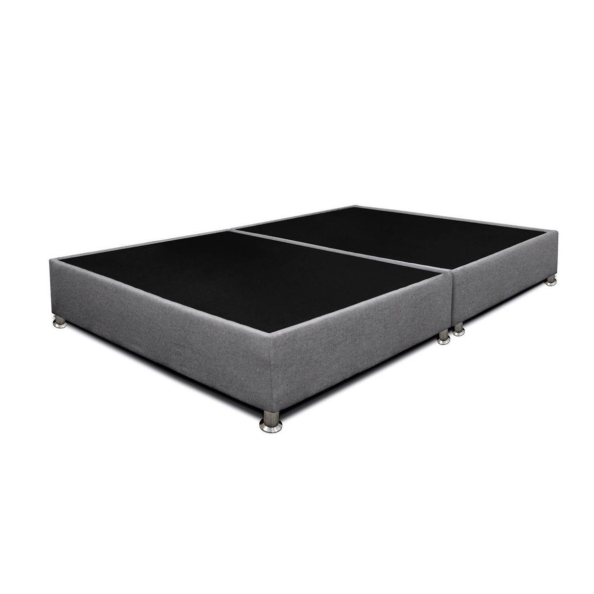 Combo Base Cama y Colchón DreamOn Hydrus Gris Queen 160 cm Rectangular con Dos Almohadas