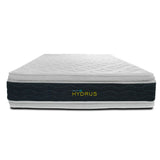 Combo Base Cama y Colchón DreamOn Hydrus Gris Queen 160 cm Rectangular con Dos Almohadas