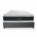 Combo Base Cama y Colchón DreamOn Hydrus Gris Sencilla 100 cm Rectangular con Una Almohada