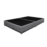 Combo Base Cama y Colchón DreamOn Pictor Gris King 200 cm Rectangular con Dos Almohadas