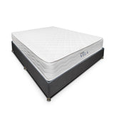 Combo Base Cama y Colchón DreamOn Vela Gris Semidoble 120 cm Rectangular con Una Almohada