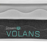 Combo Base Cama y Colchón DreamOn Volans Gris Sencilla 100 cm Rectangular con Una Almohada