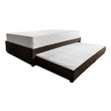 Combo Cama Tarima y Colchón Dreamer Café Semidoble 120 cm Rectangular con Una Almohada