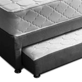 Combo Cama Tarima y Colchón Dreamer Gris Semidoble 120 cm Rectangular con Una Almohada