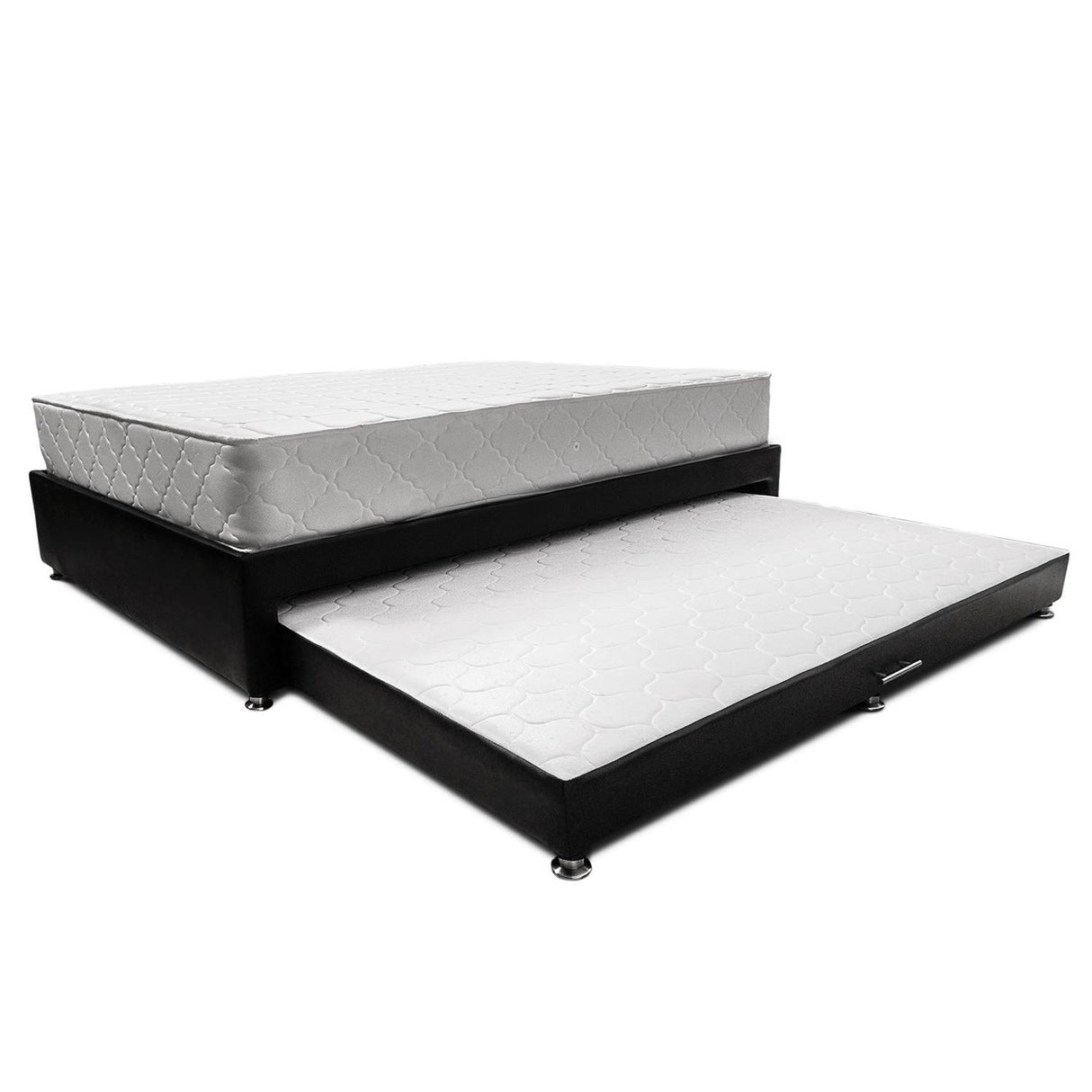 Combo Cama Tarima y Colchón Dreamer Negro Doble 140 cm Rectangular con Dos Almohadas