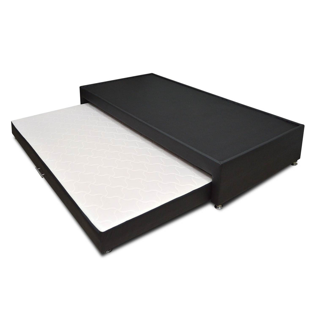 Combo Cama Tarima y Colchón Dreamer Negro Doble 140 cm Rectangular con Dos Almohadas