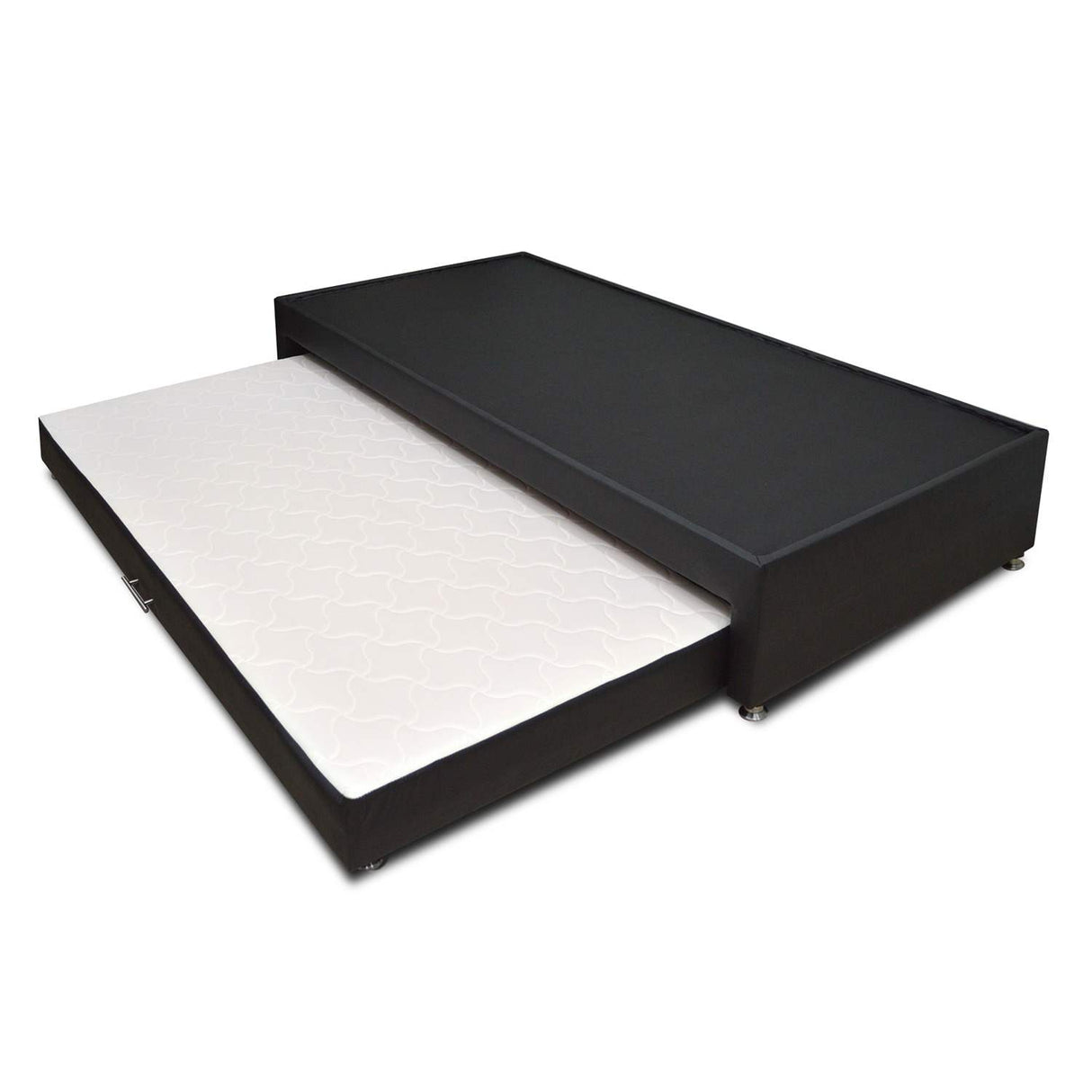 Combo Cama Tarima y Colchón Dreamer Negro Sencilla 100 cm Rectangular con Una Almohada