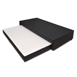 Combo Cama Tarima y Colchón Dreamer Negro Sencilla 100 cm Rectangular con Una Almohada