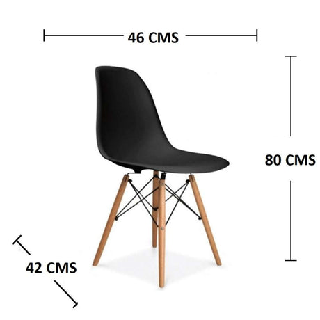 Comedor Amaretto y Negro 90x75cm Cuadrado de Cuatro Puestos y con Cuatro Sillas - Comedores | Bylmo