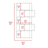 Combo Escritorio y Biblioteca Cambridge Ceniza 152x162cm sin Cajones y con Organizador de Libros - Combos Oficina | Bylmo
