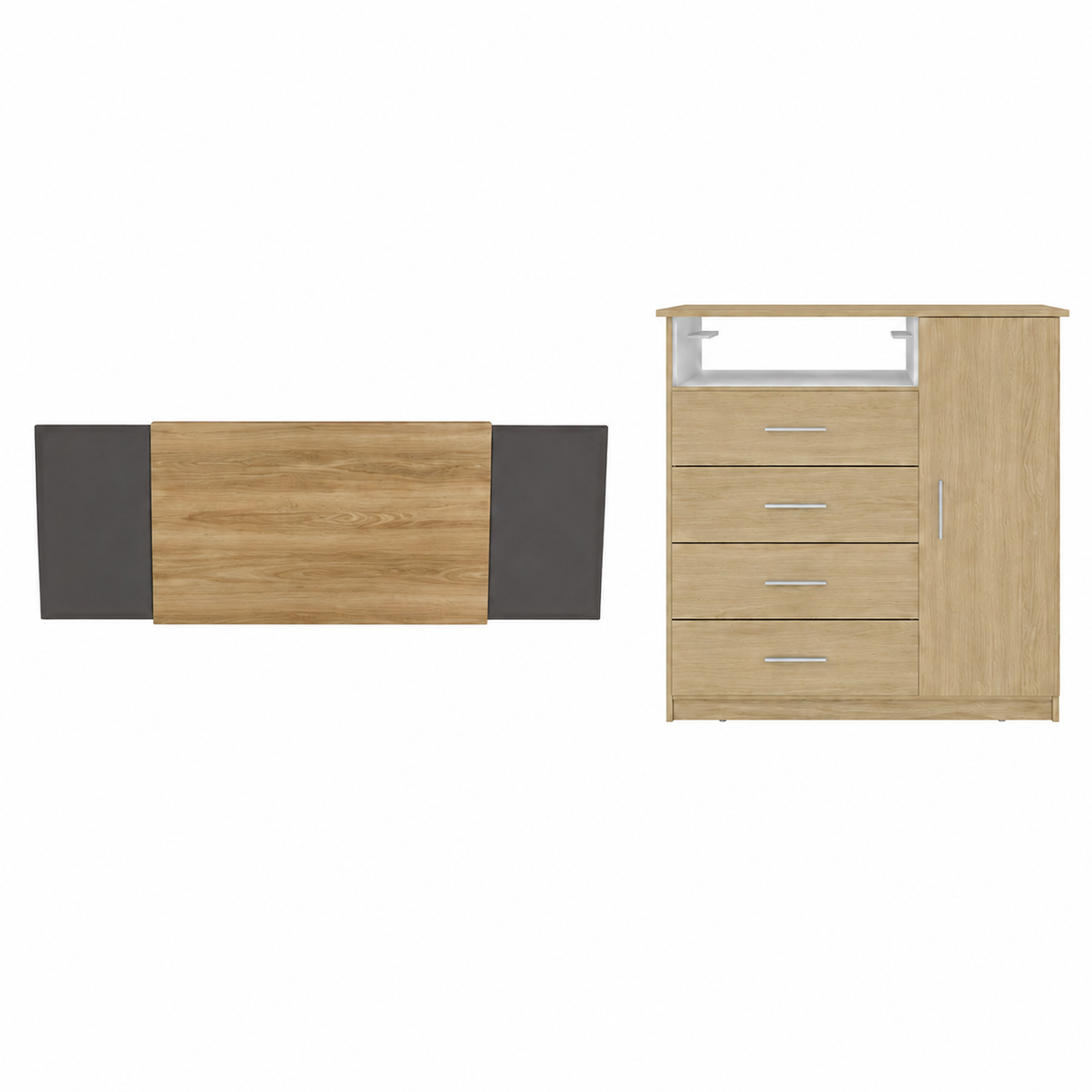 Combo Cabecero Ajustable Neuss Fresno y Cómoda Z 91 Cartagena