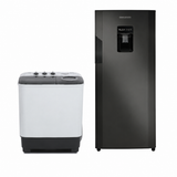 Combo Lavadora Semiautomática y Nevera Challenger 239L