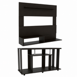 Combo Mesa para TV Lannes Wengue y Panel de TV Beijing Wengue