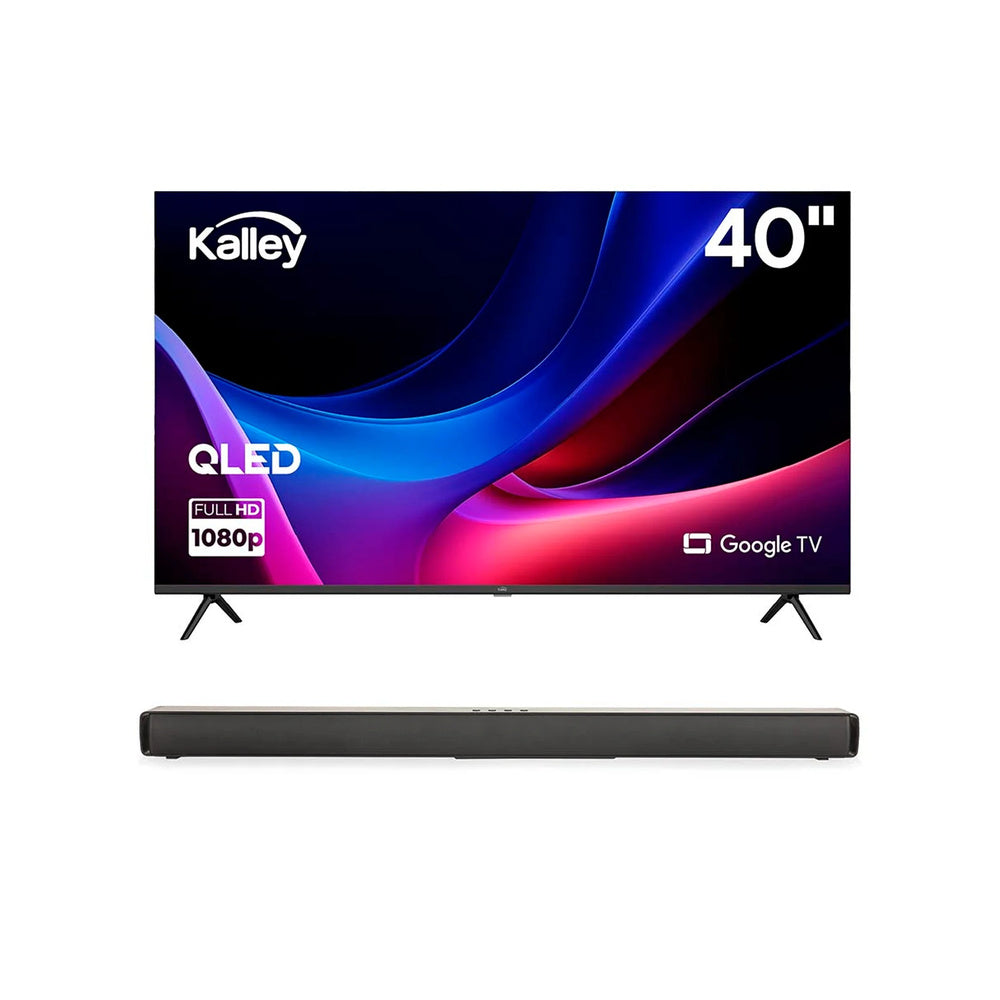 Combo Televisor Kalley 40 QLED y Barra de Sonido Kalley