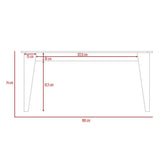 Comedor Volterra Habano 160x74cm Rectangular de Seis Puestos y sin Sillas - Comedores | Bylmo
