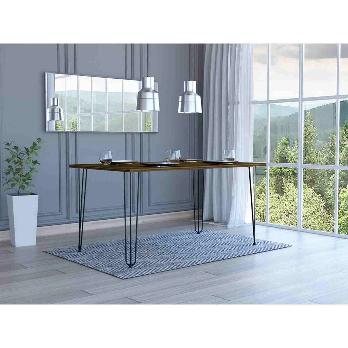 Comedor Vassel Caramelo 160x74.3cm Rectangular de Cuatro Puestos y sin Sillas - Comedores | Bylmo