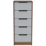 Cómoda Kaia Blanco 45x107.8cm De Cinco Hileras con Cinco Cajones