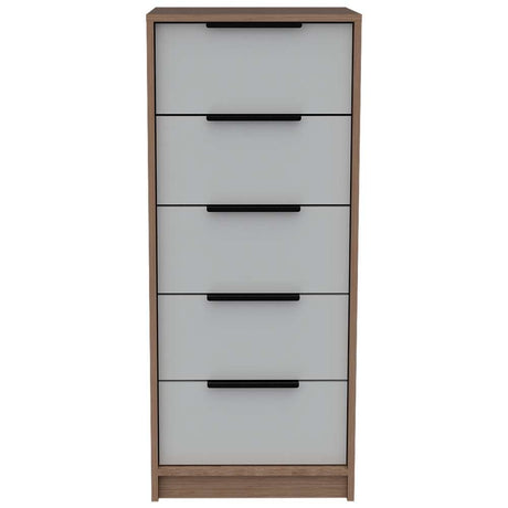 Cómoda Kaia Blanco 45x107.8cm De Cinco Hileras con Cinco Cajones