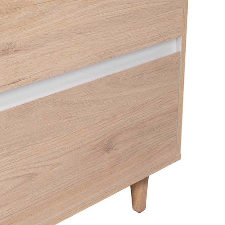 Cómoda Benetti Rovere y Blanco 101.1x100cm De Tres Hileras con Tres Cajones - Cajoneras | Bylmo