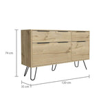 Cómoda Concept Duna 120x120cm De Dos Hileras con Dos Cajones - Cajoneras y Comodas | Bylmo