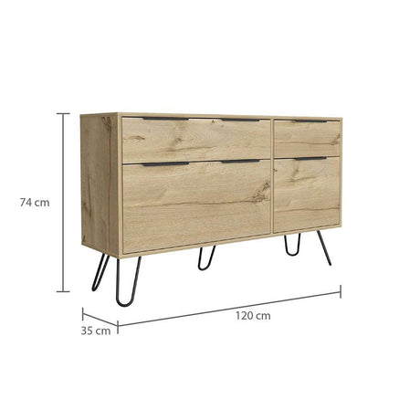 Cómoda Concept Duna 120x120cm De Dos Hileras con Dos Cajones - Cajoneras y Comodas | Bylmo