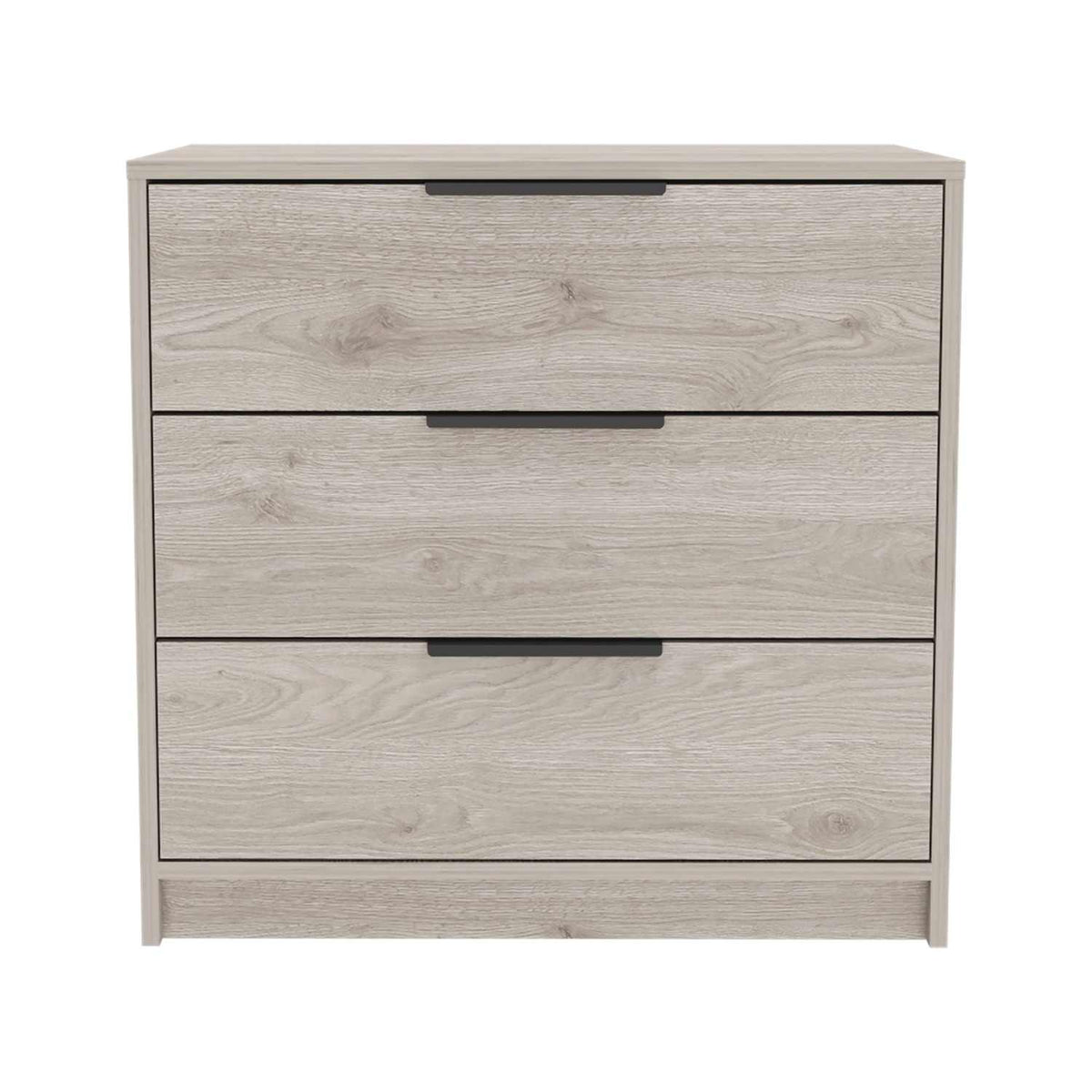 Cómoda Kaia Ceniza 70x69cm De Tres Hileras con Tres Cajones
