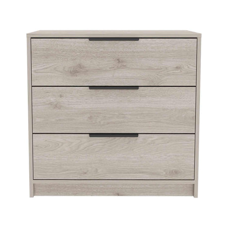 Cómoda Kaia Ceniza 70x69cm De Tres Hileras con Tres Cajones