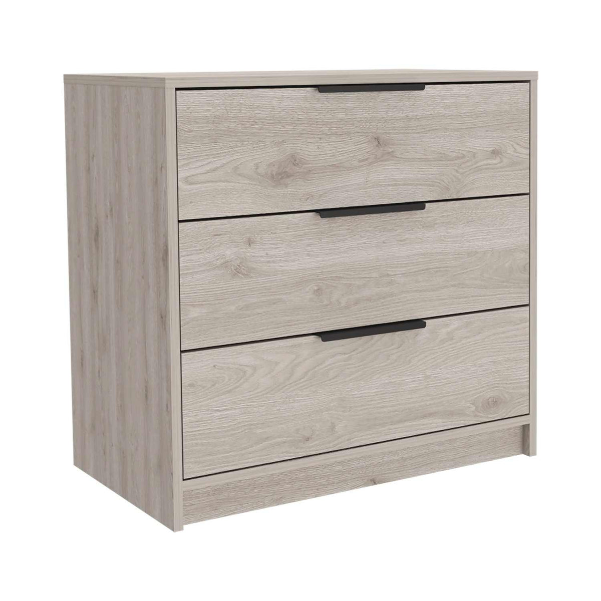 Cómoda Kaia Ceniza 70x69cm De Tres Hileras con Tres Cajones