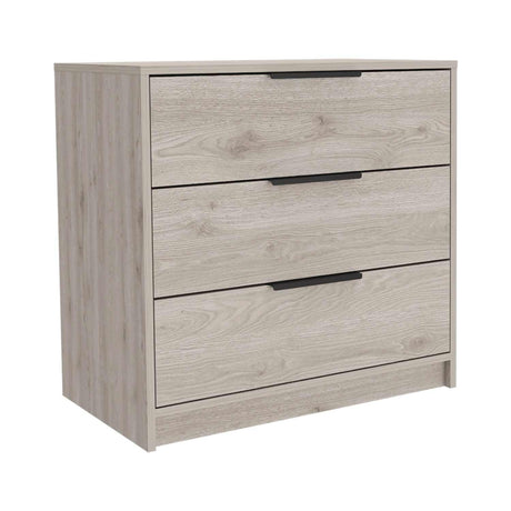 Cómoda Kaia Ceniza 70x69cm De Tres Hileras con Tres Cajones