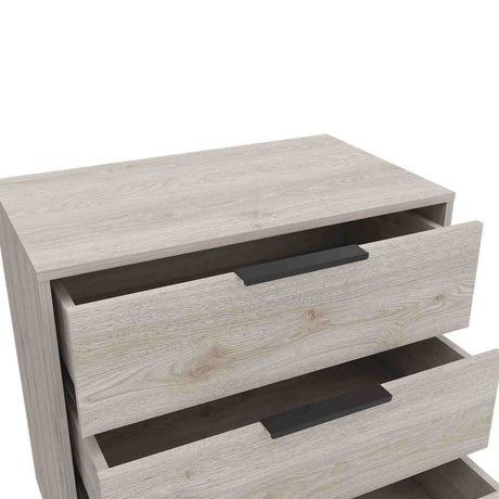 Cómoda Kaia Ceniza 70x69cm De Tres Hileras con Tres Cajones