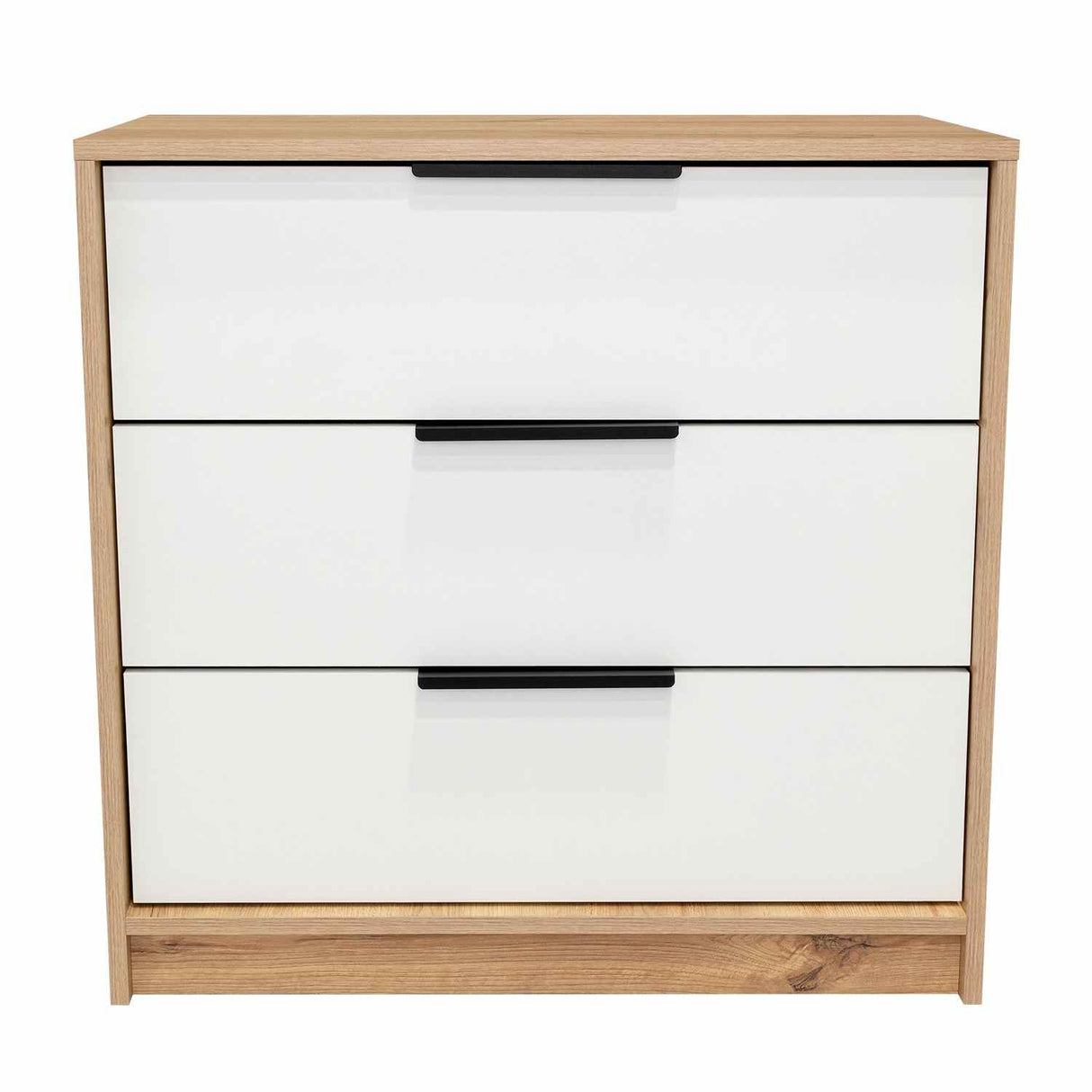 Cómoda Kaia Duna y Blanco 68.7x70cm De Tres Hileras con Tres Cajones - Cajoneras | Bylmo