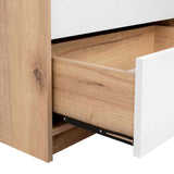 Cómoda Kaia Duna y Blanco 68.7x70cm De Tres Hileras con Tres Cajones - Cajoneras | Bylmo