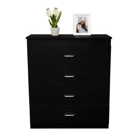 Cómoda Santino Wengue 80x91.1cm De Cuatro Hileras con Cuatro Cajones - Cajoneras | Bylmo