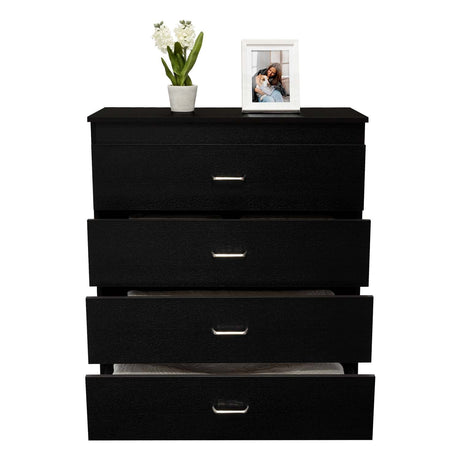 Cómoda Santino Wengue 80x91.1cm De Cuatro Hileras con Cuatro Cajones - Cajoneras | Bylmo