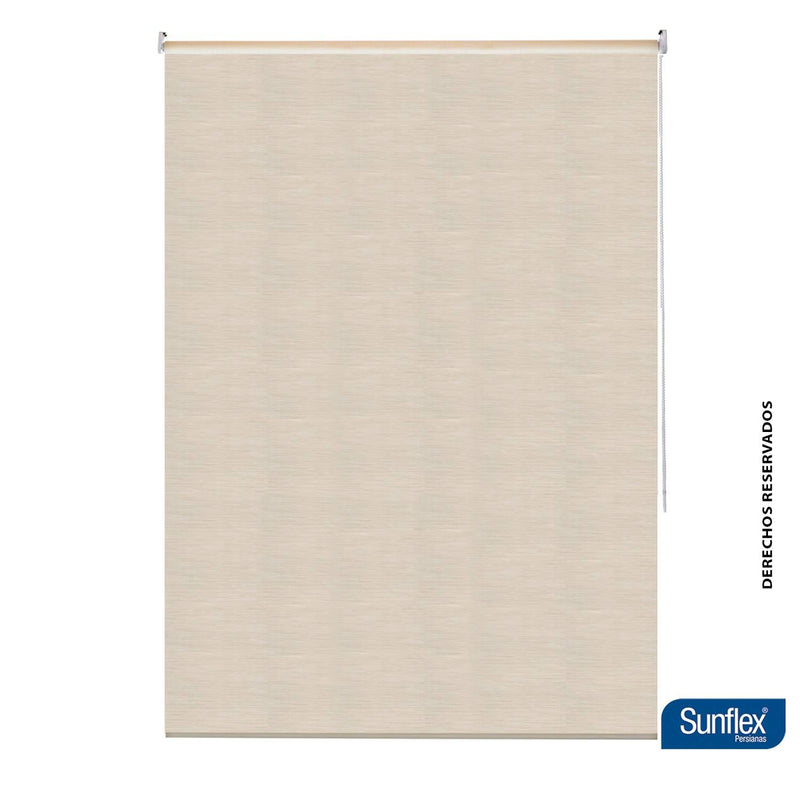 Cortina Translúcida Luce Enrollable Poliester Beige Fondo Entero 100 x 180 cm