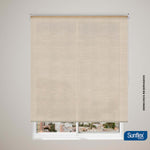 Cortina Translúcida Luce Enrollable Poliester Beige Fondo Entero 120 x 180 cm