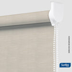 Cortina Translúcida Luce Enrollable Poliester Beige Fondo Entero 140 x 180 cm