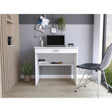 Escritorio Edificie Blanco 80 cm con Cajón y Entrepaño