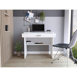 Escritorio Edificie Blanco 80 cm con Cajón y Entrepaño
