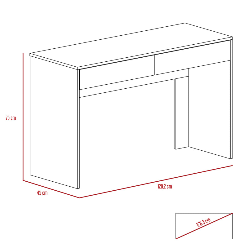 Escritorio Acre Blanco 120 cm con Cajones