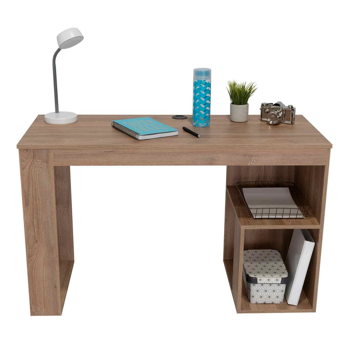 Escritorio Astana Miel 120 cm con Entrepaños - Escritorios y Archivadores | Bylmo