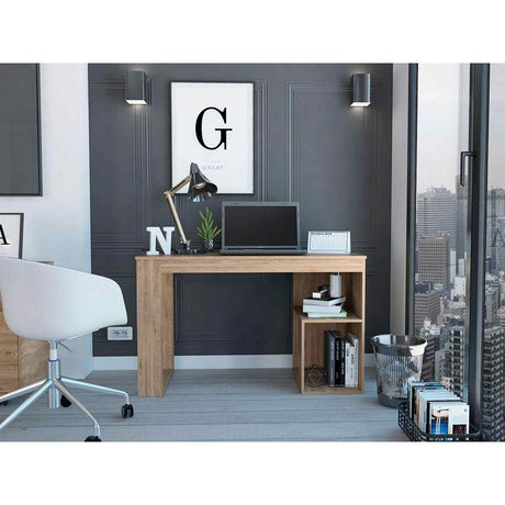 Escritorio Astana Miel 120 cm con Entrepaños - Escritorios y Archivadores | Bylmo