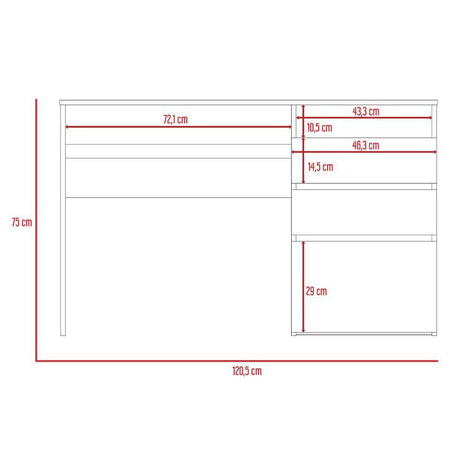 Escritorio Dublin Duna 120 cm con Archivador y Cajones - Escritorios y Archivadores | Bylmo