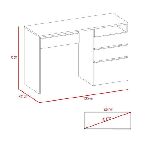 Escritorio Dublin Duna 120 cm con Archivador y Cajones - Escritorios y Archivadores | Bylmo