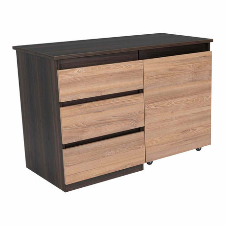 Escritorio Transformable Office Habano 107x73cm Con Tres Cajones - Escritorios | Bylmo