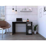 Escritorio Omma Wengue 110 cm con Cajón y Entrepaños - Escritorios y Archivadores | Bylmo